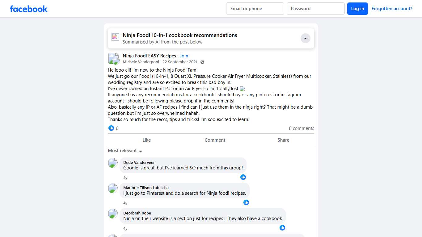 Ninja Foodi EASY Recipes | Hellooo all! I'm new to the Ninja Foodi Fam | Facebook